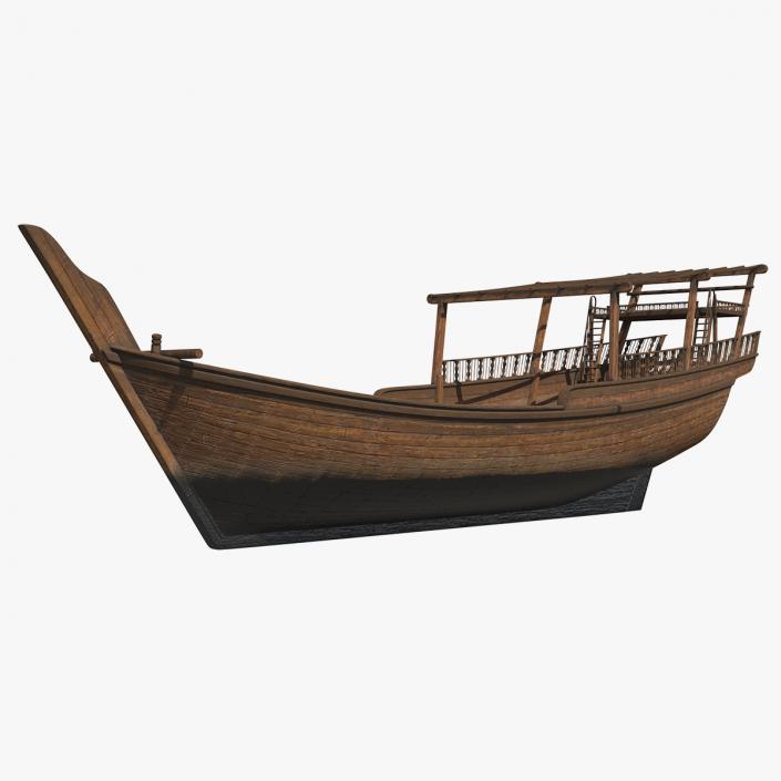 3D model Traditional Arabic Wooden Boat