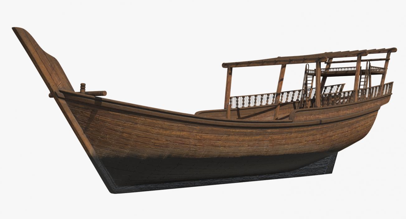 3D model Traditional Arabic Wooden Boat