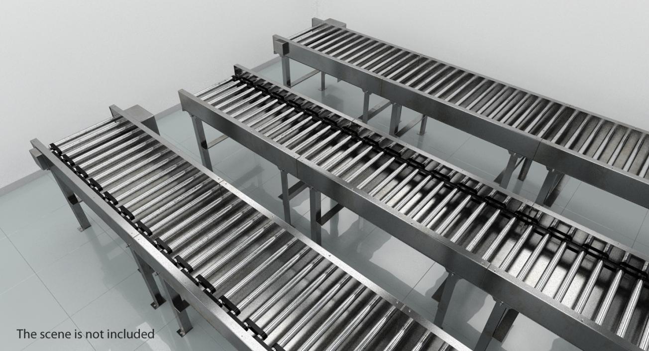 3D Horizontal Roller Conveyor Belt