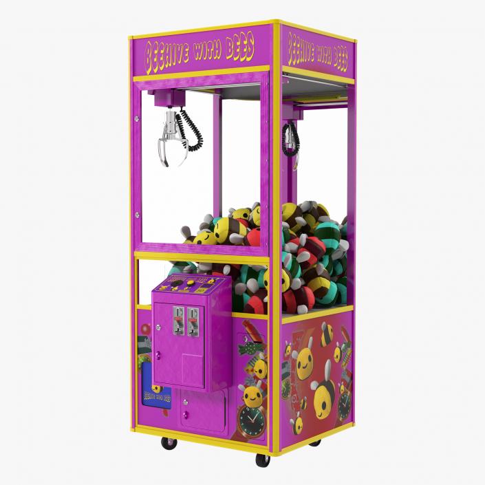 3D model Claw Vending Machine with Toys