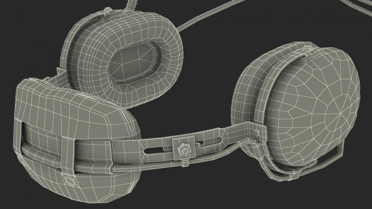 3D Pilot Headset with Mannequin Head model