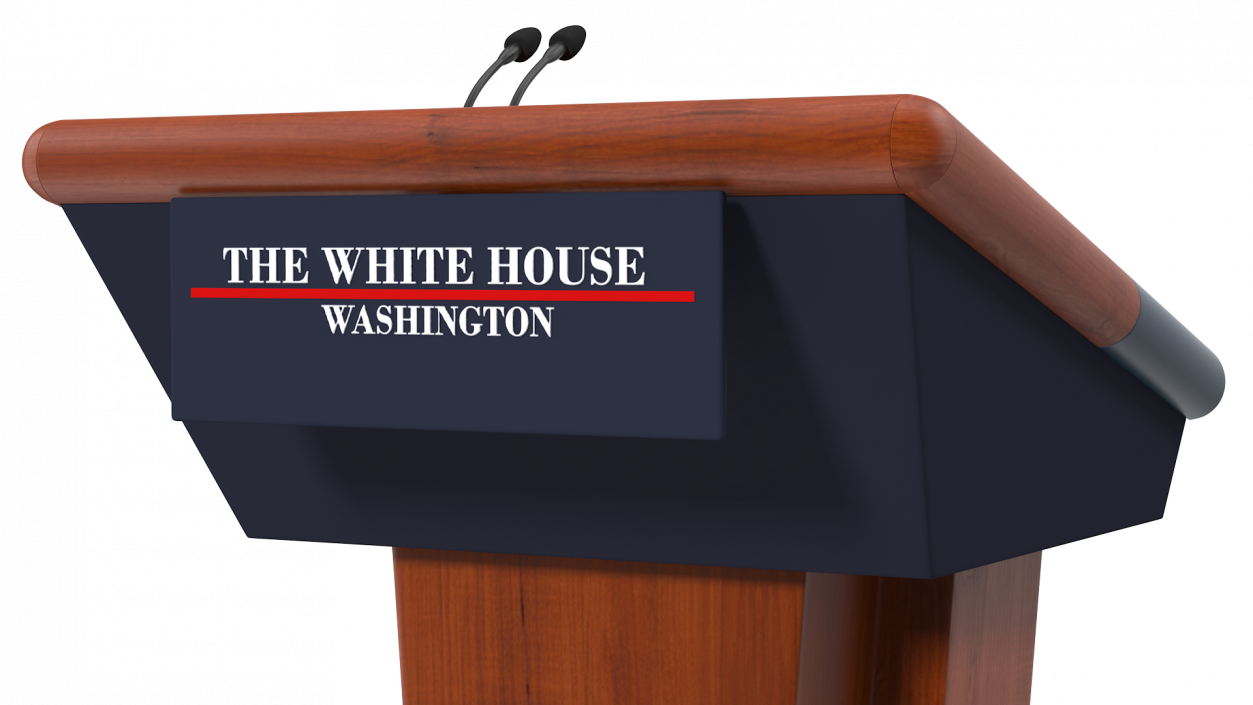 Speech Stand White House 3D model