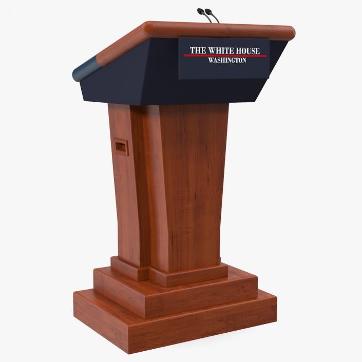 Speech Stand White House 3D model