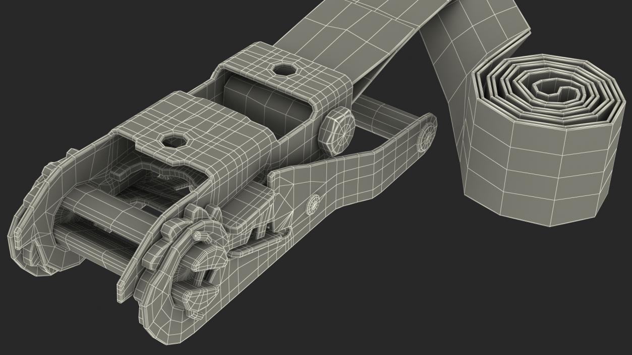 Heavy Duty Ratchet Strap 3D model