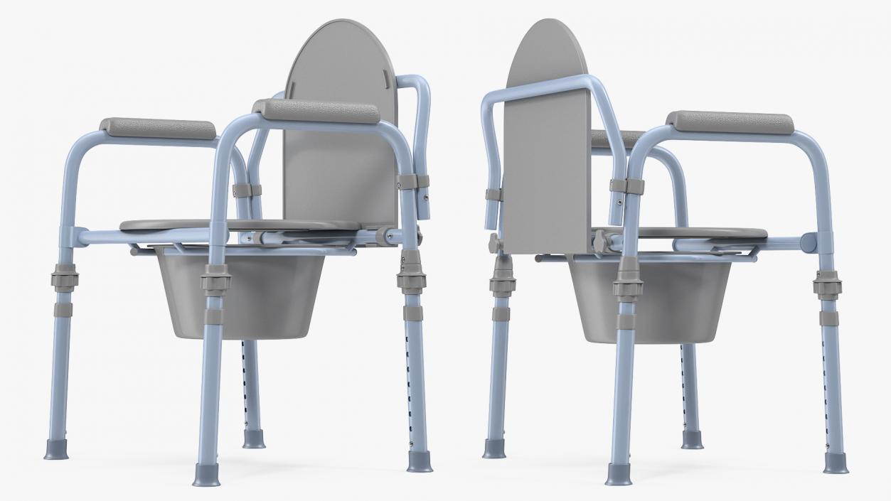 3D Medical Folding Bedside Commode Seat