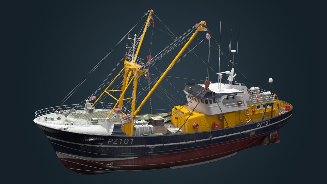 3D model Fishing Trawler