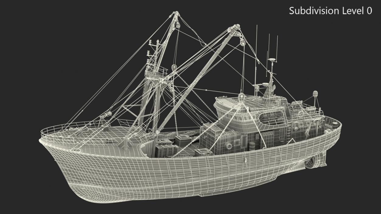3D model Fishing Trawler