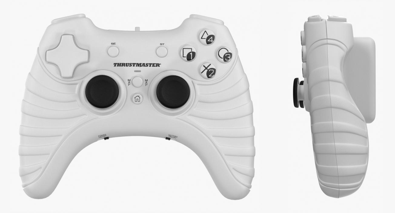 3D model Gamepad for PC and PlayStation Thrustmaster T Wireless White