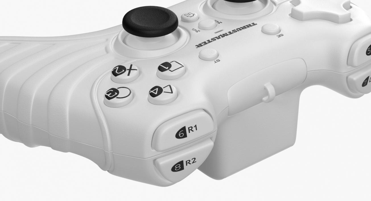 3D model Gamepad for PC and PlayStation Thrustmaster T Wireless White