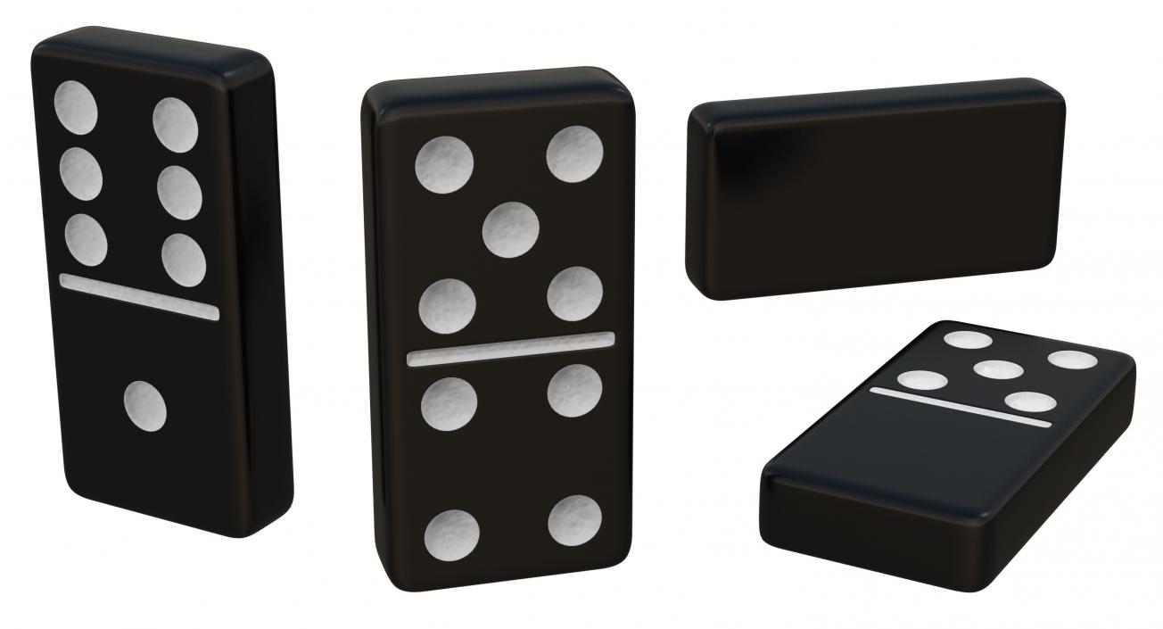 3D model Black Domino Knuckles Set
