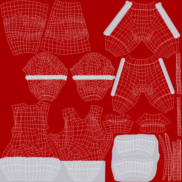 3D Hockey Clothes Red model