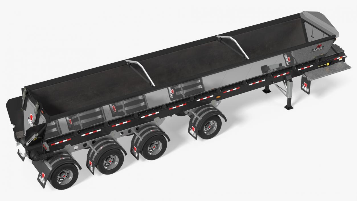 Bottom Trailer ABS LRC Rigged 3D model