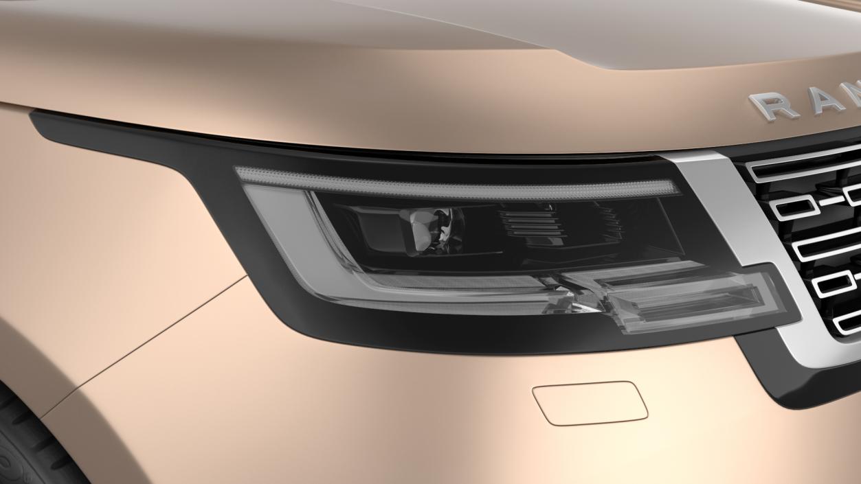 Range Rover 2022 Lights OFF Rigged 3D model