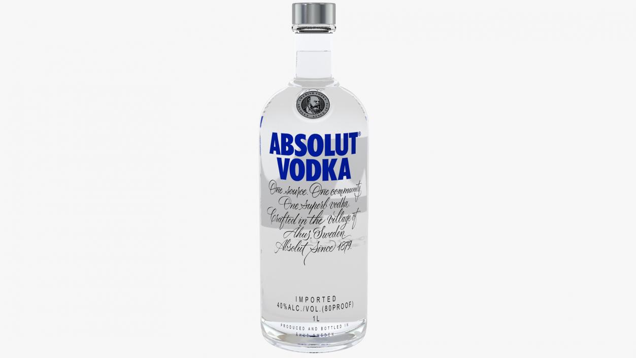 3D model Absolut Vodka Original 1L