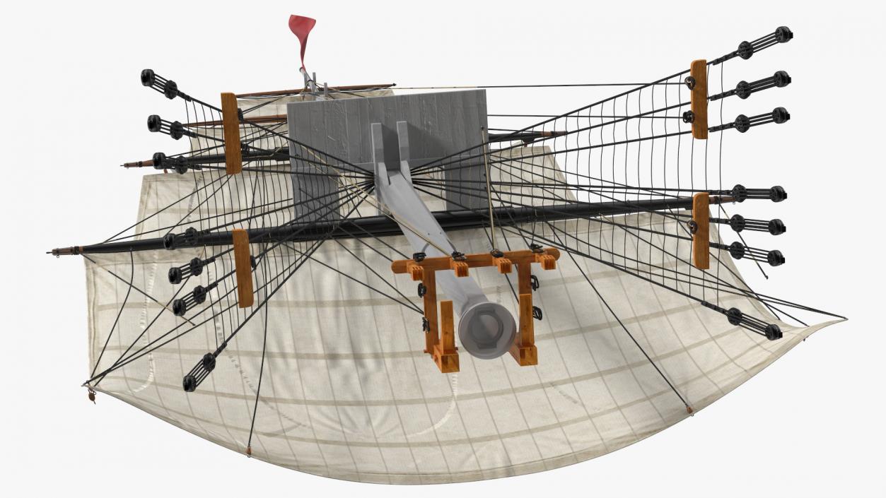 3D Foremast Raised Sails