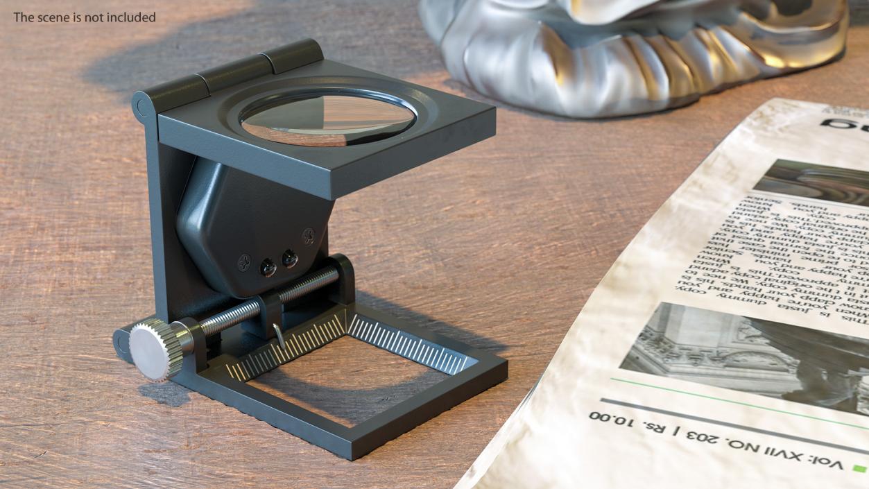 3D Foldable Magnifier with LED Light model