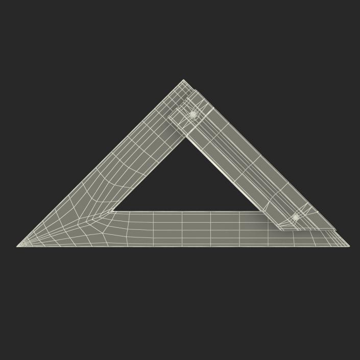 3D model Steel Triangle Ruler