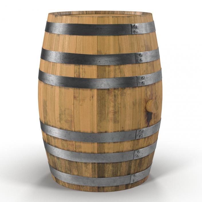 3D Wooden Barrel model