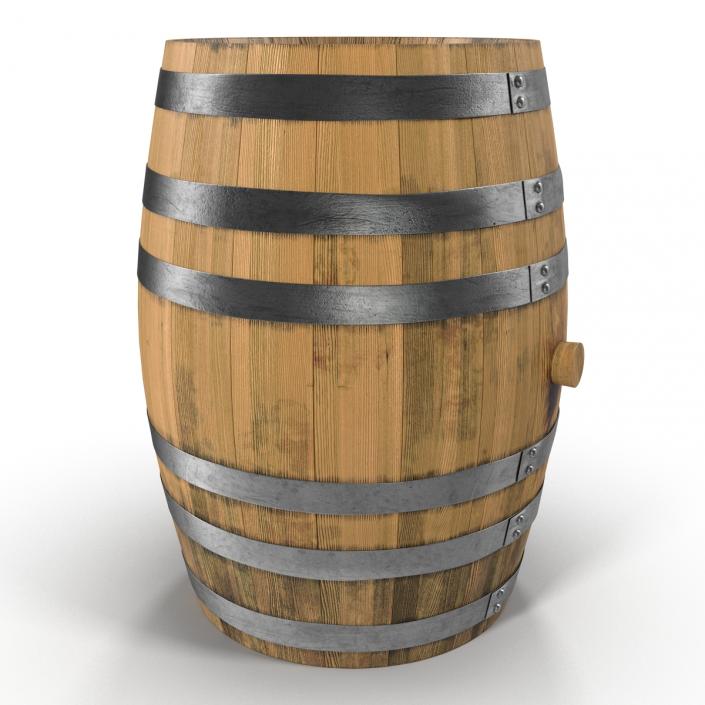 3D Wooden Barrel model