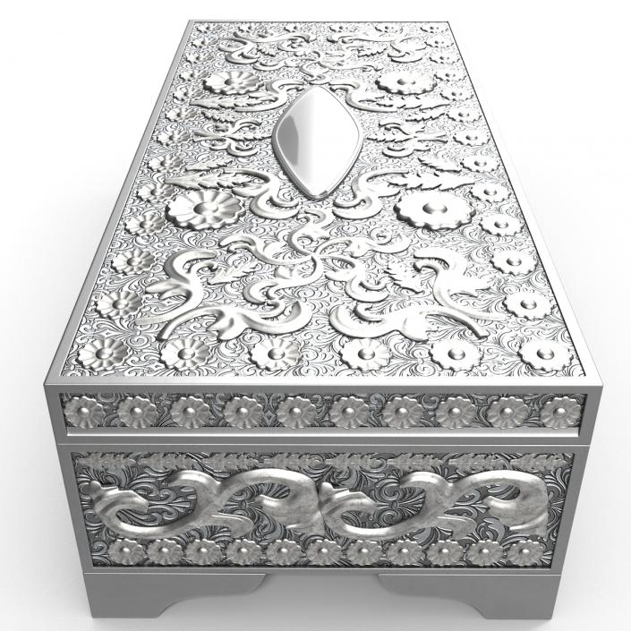 3D Pewter Jewelry Box model