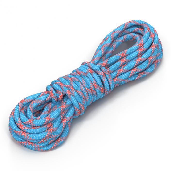 3D Rock Climbing Rope Blue model