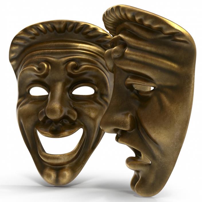 3D Theatre Masks model  3D Molier International