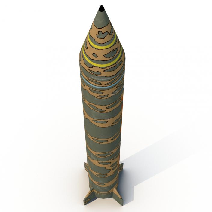 Ballistic Missile 3D Model Ghauri Pakistan 3D