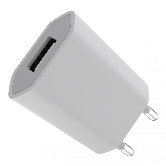 3D Apple 5W USB Power Adapter