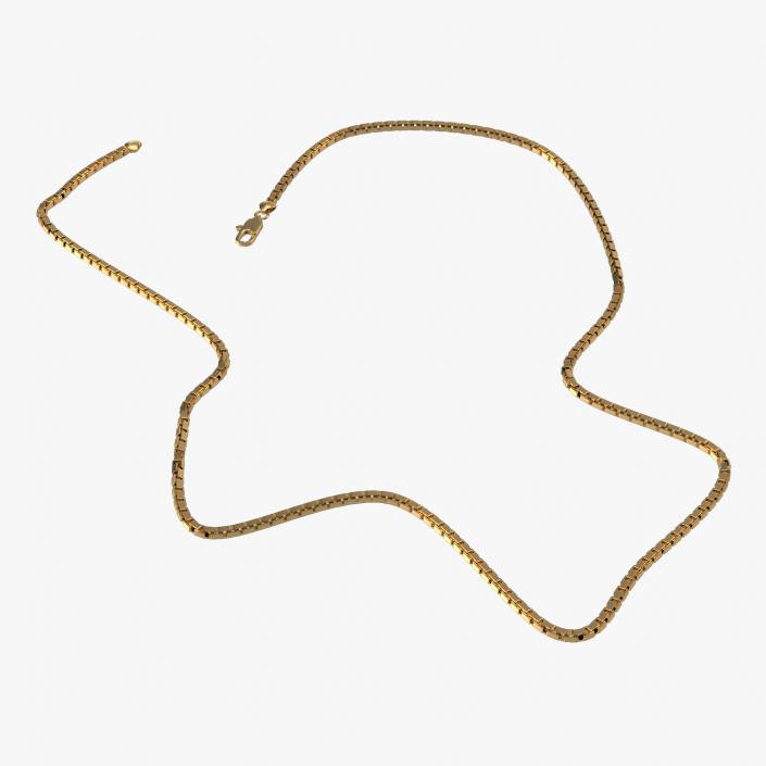 Rigged Gold Chain 3D