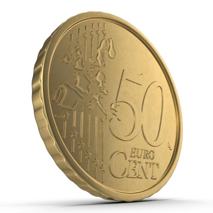 3D model Italian Euro Coin 50 Cent