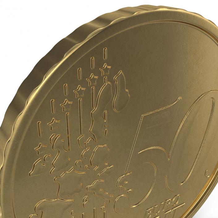 3D model Italian Euro Coin 50 Cent