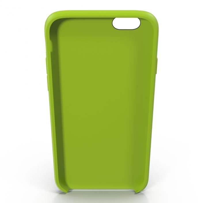 3D iPhone 6 Plus Silicone Case Green model