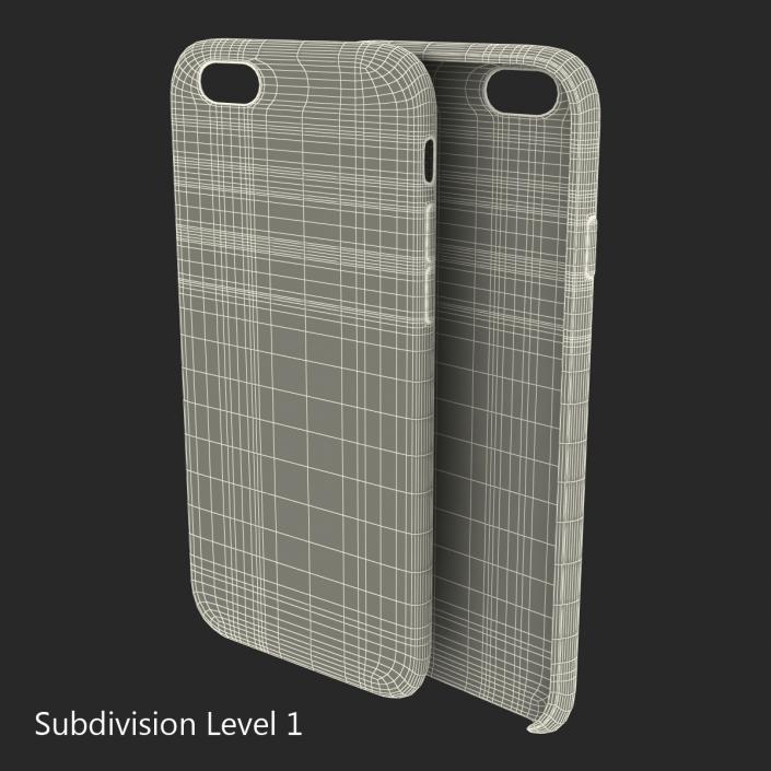 3D iPhone 6 Silicone Case Black model
