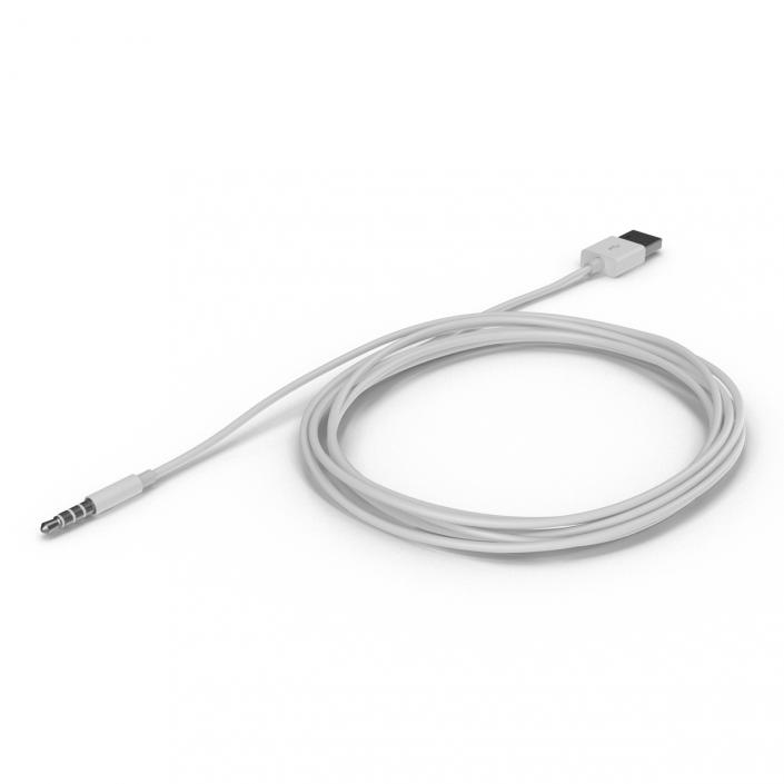 3D Apple iPod shuffle USB Cable model