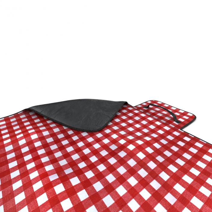 3D Picnic Blanket Red model