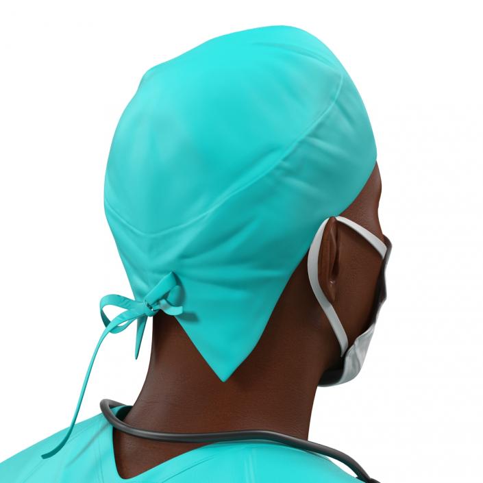 Male African American Surgeon 3D model