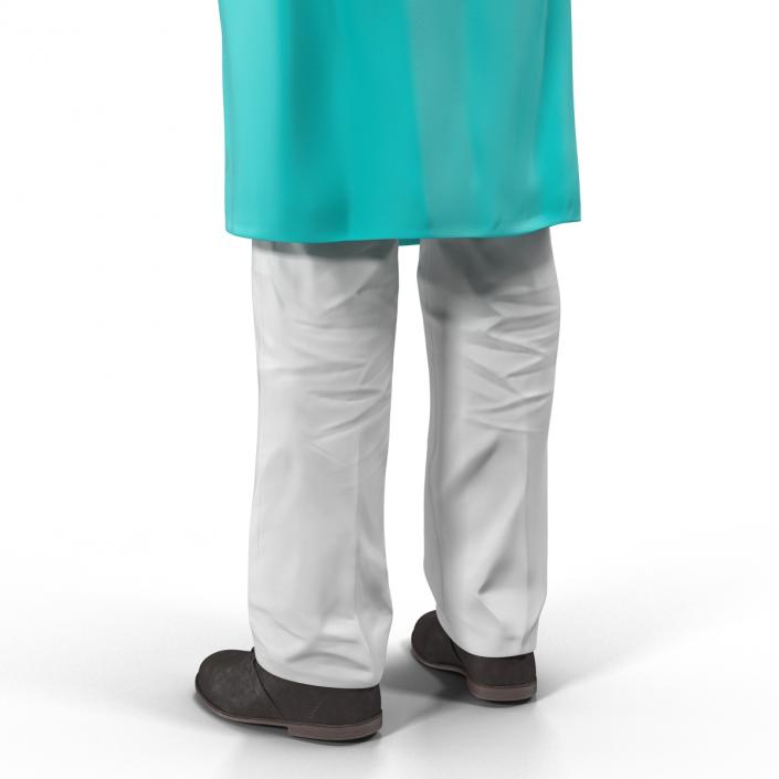 3D Male African American Surgeon 2