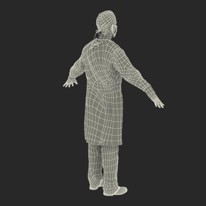 3D Male African American Surgeon 2 Rigged model