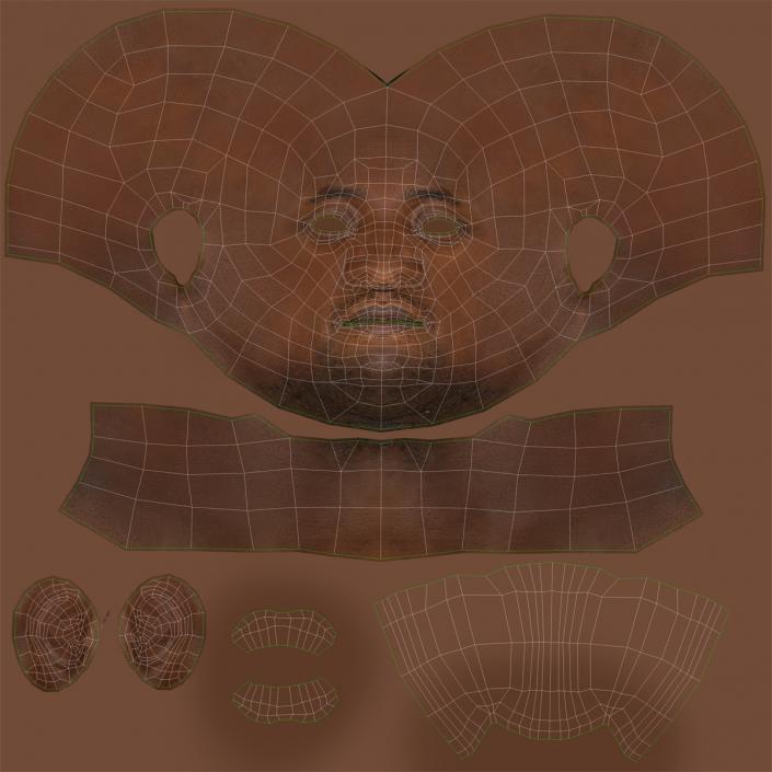 3D Male African American Surgeon 4