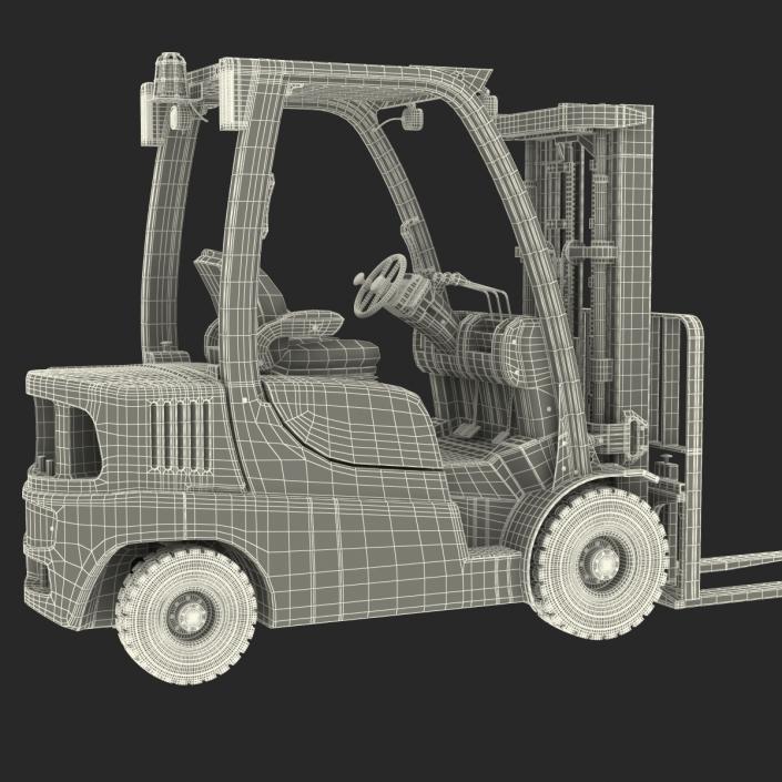 3D model Forklift Rigged