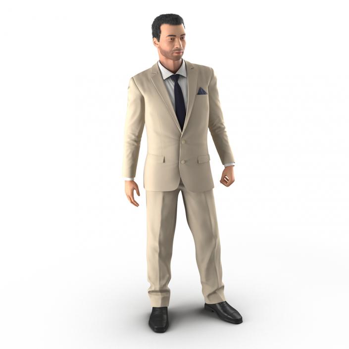Mediterranean Businessman Rigged 3D