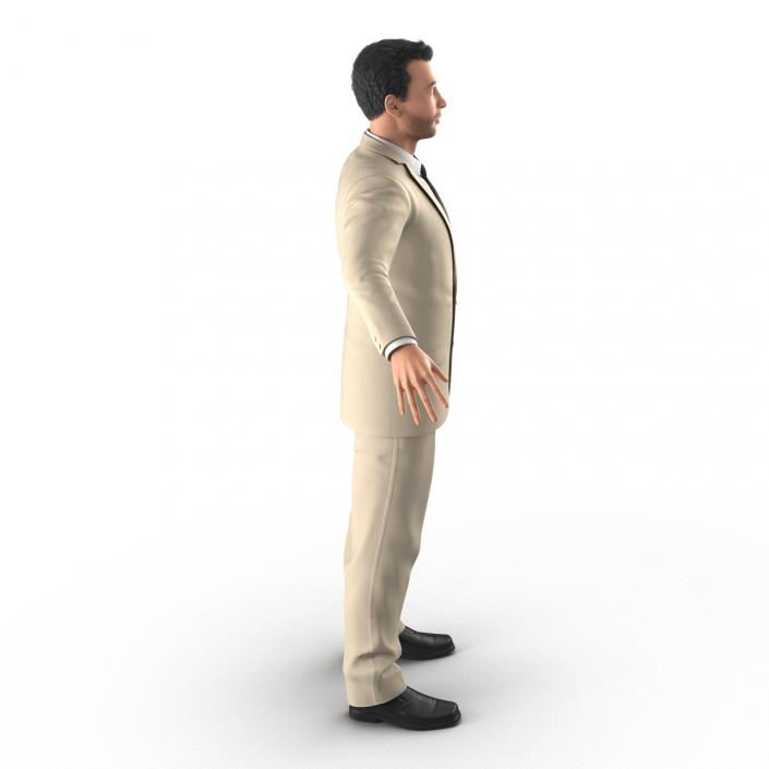 3D model Mediterranean Businessman with Hair