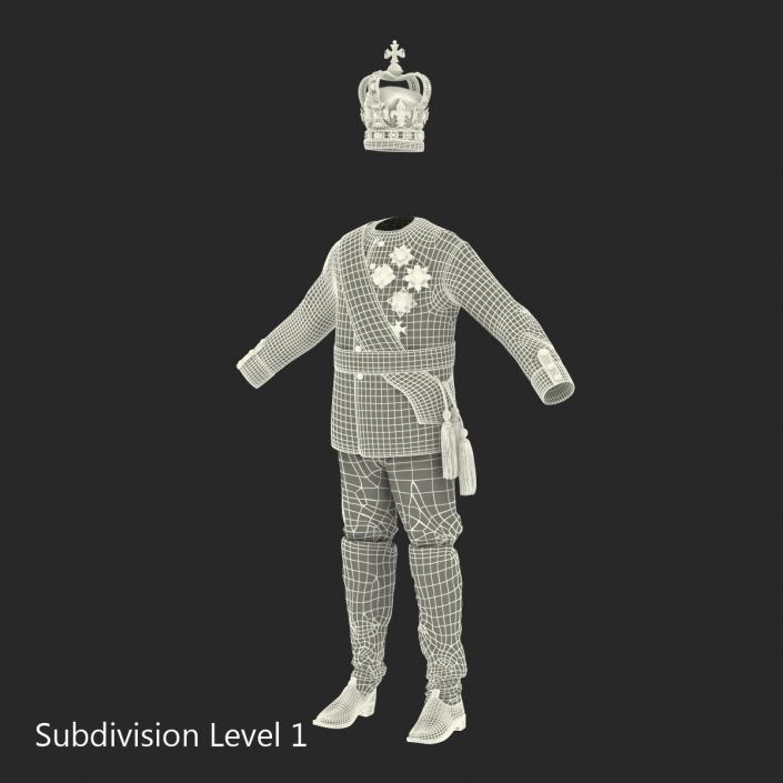 3D model Royal King Costume 3
