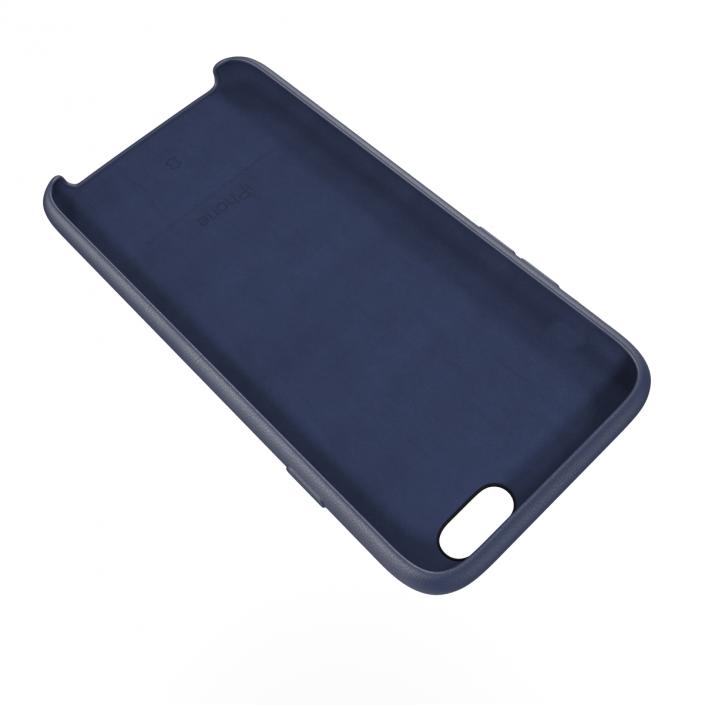 3D iPhone 6 Plus Leather Case Blue