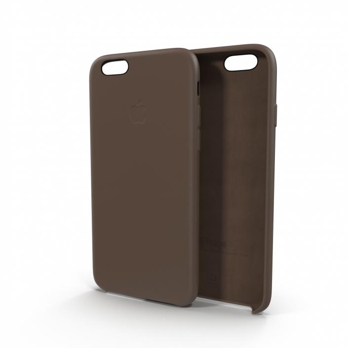 iPhone 6 Plus Leather Case Brown 3D
