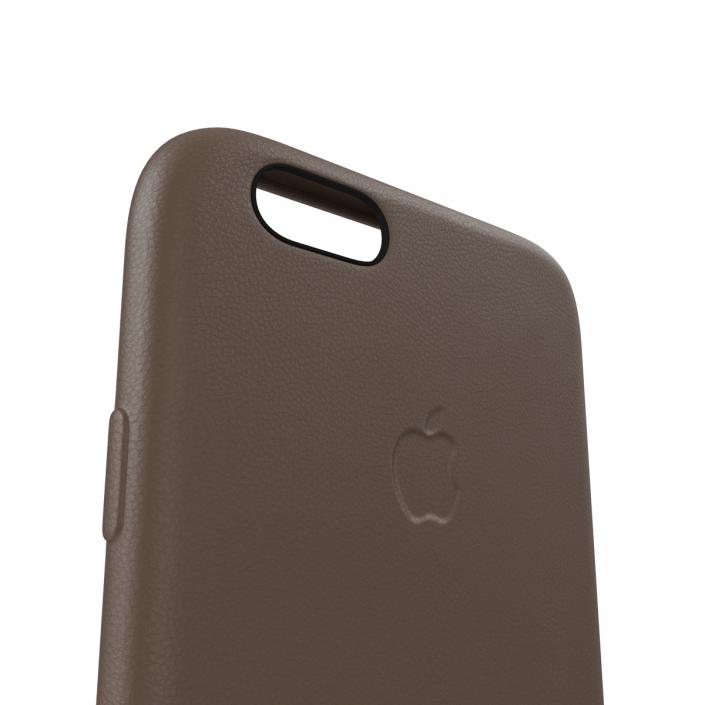 iPhone 6 Plus Leather Case Brown 3D