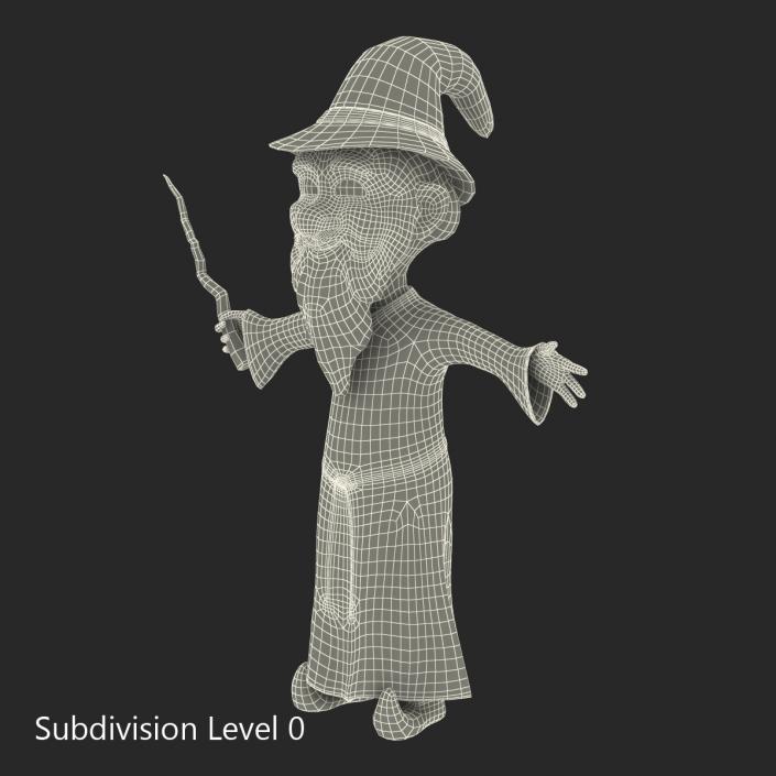 Cartoon Wizard 3D model