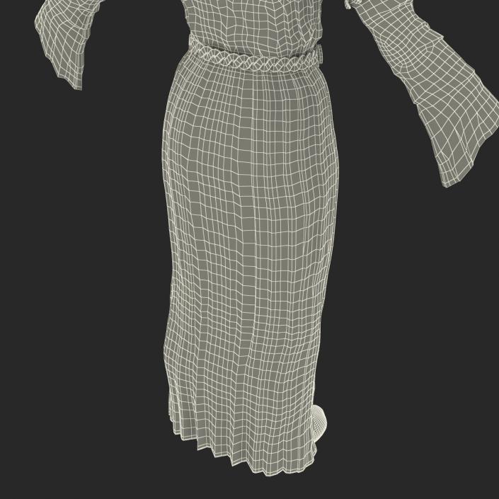 3D Female Medieval Clothes model