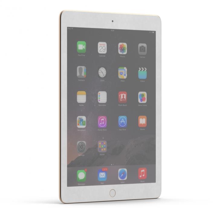 3D model iPad Air 2 3G Gold 2