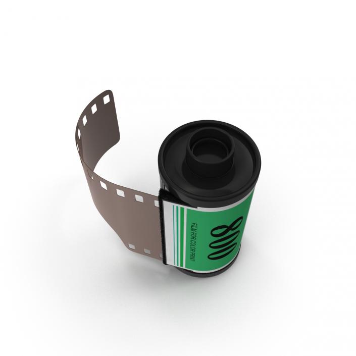 3D model 35mm Film Roll Green